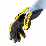 HexArmor 3012 Helix A5 15G HPPE Glass Blend Impact PU Dip High-Flex Knit Work Gloves - 4