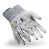 HexArmor 3013-L 9 18 Gauge Gray A6 Cut Resistant Glove with PU Coating Large