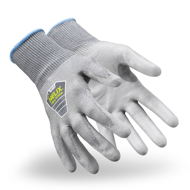 HexArmor 3013-L 9 18 Gauge Gray A6 Cut Resistant Glove with PU Coating Large