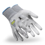 HexArmor 3013-S 7 18 Gauge Gray HPPE Nylon Blend A6 Cut Resistant Glove with PU Coating Small