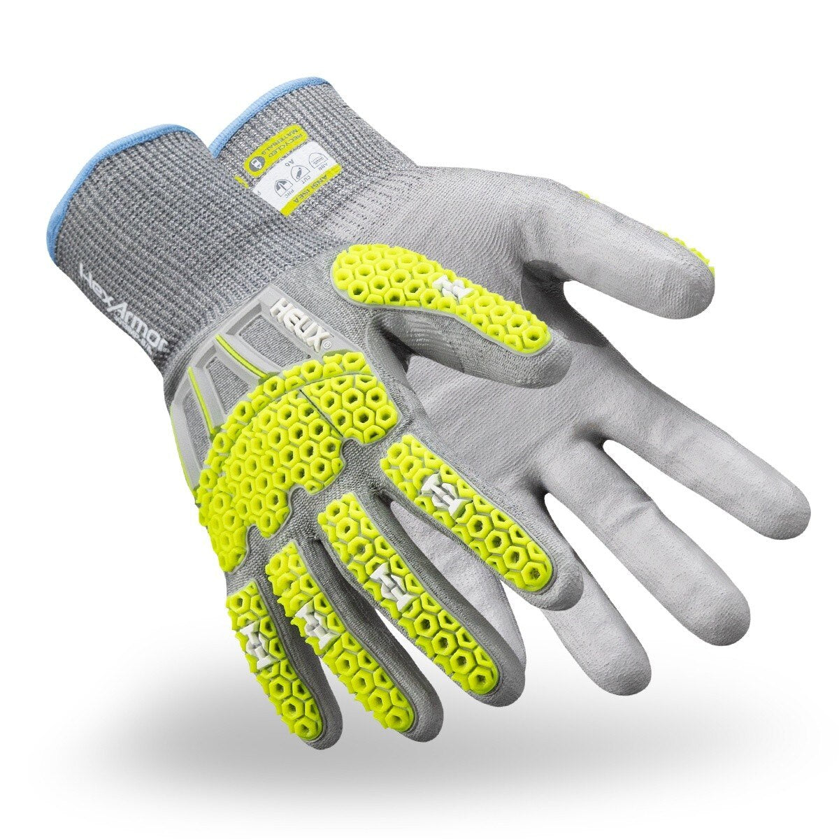 HexArmor 3013IMP-S (7) Helix 18 Gauge A6 Cut Impact Gloves with Polyurethane Palm