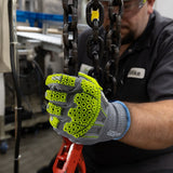 HexArmor 3013IMP-S (7) Helix 18 Gauge A6 Cut Impact Gloves with Polyurethane Palm - 5