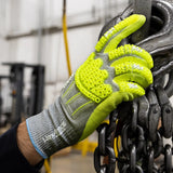 HexArmor 3014IMP Helix Hi-Vis Impact Gloves with i2 Impact Guards and A6 Cut Protection (1 Pair) - 5