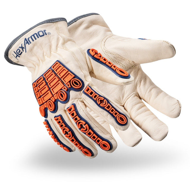 HexArmor 4059IMP-XL Chrome SLT Goatskin Impact Glove with 360 Degree Cut Protection Extra Large