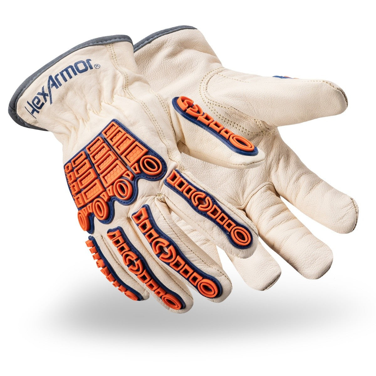 HexArmor 4059IMP-XXL Chrome SLT Goatskin Impact Glove with Cut and Back of Hand Protection 2XL