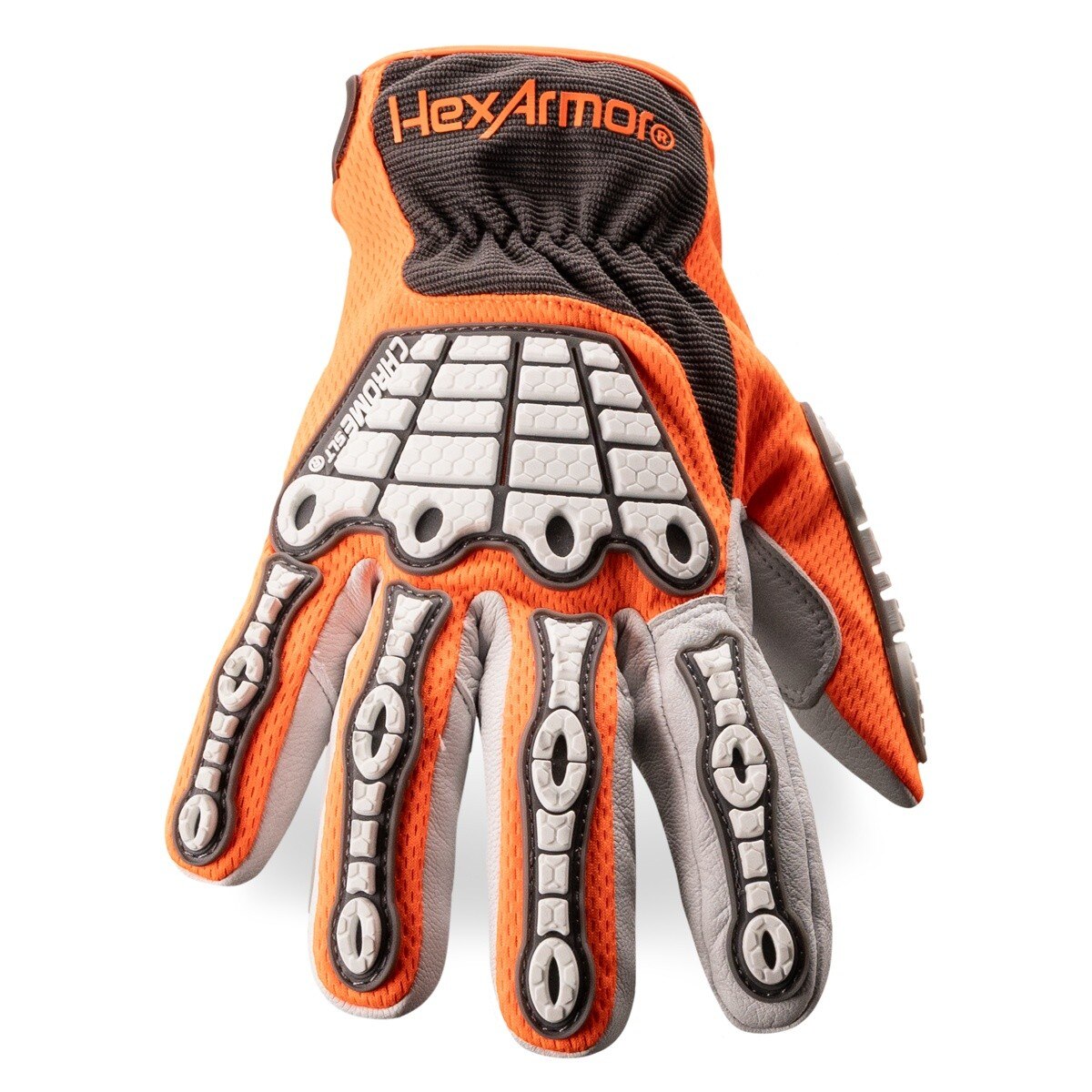 HexArmor 4073-XS Chrome SLT Oasis A6 Cut Resistant Goatskin Leather Impact Gloves Size XS - 2