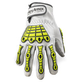 HexArmor 4080-XS (6) Chrome Series 4080 Leather Impact Work Gloves with Goatskin Palm Size XS - 2