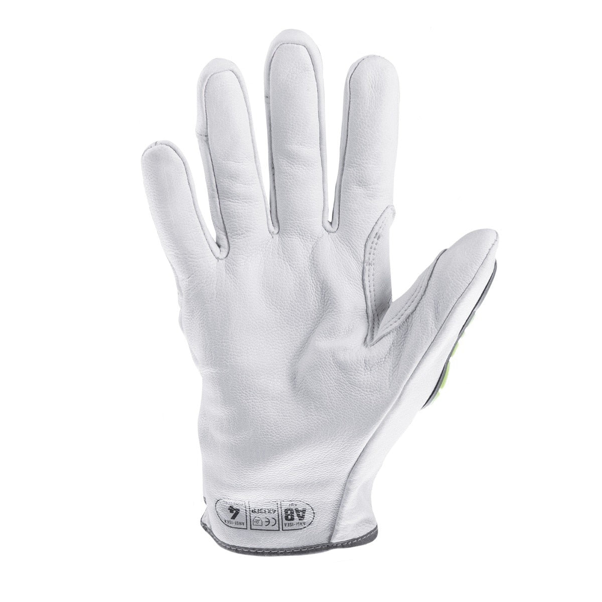 HexArmor 4080-XS (6) Chrome Series 4080 Leather Impact Work Gloves with Goatskin Palm Size XS - 3