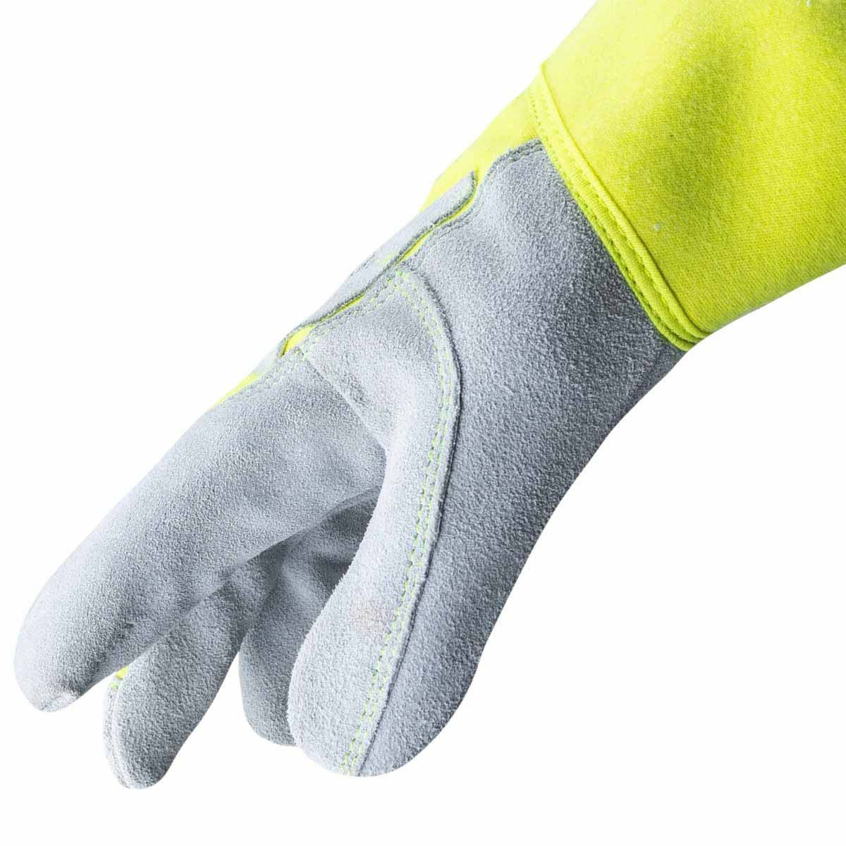 HexArmor 5039-XL (10) SteelLeather IX Cut-Resistant Leather Work Gloves, ANSI A8, Hi-Vis Back - 3