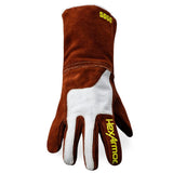 HexArmor 5050-XL HeatHide Split Cowhide Welding Gauntlet Glove with 5.5" Cuff Size XL - 2