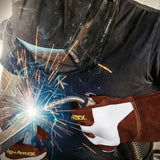 HexArmor 5050-XL HeatHide Split Cowhide Welding Gauntlet Glove with 5.5" Cuff Size XL - 5
