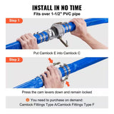 Hoffmeyer H3246-PDB2X50CXE 2" x 50 ft. PVC Lay Flat Discharge Hose with Camlocks - 4