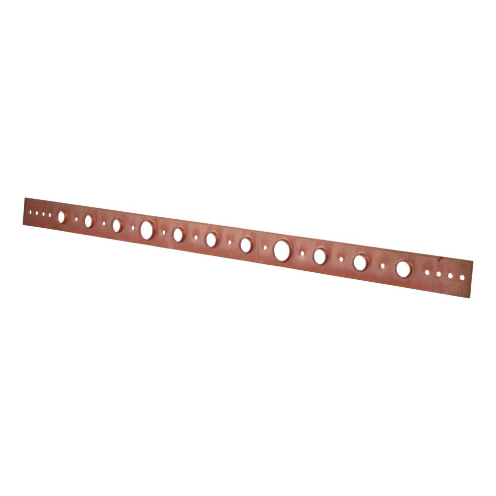 HoldRite 101-26-R 1-1/2 in. x 26 in. Copper-Bonded Extruded Flat Bracket for 1/2 in. or 3/4 in. Pipe