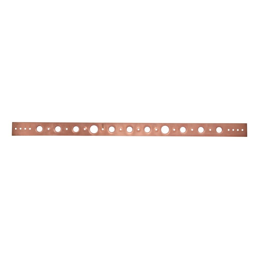 HoldRite 101-26-R 1-1/2 in. x 26 in. Copper-Bonded Extruded Flat Bracket for 1/2 in. or 3/4 in. Pipe - 2