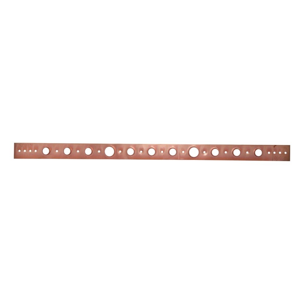 HoldRite 101-26-R 1-1/2 in. x 26 in. Copper-Bonded Extruded Flat Bracket for 1/2 in. or 3/4 in. Pipe - 3