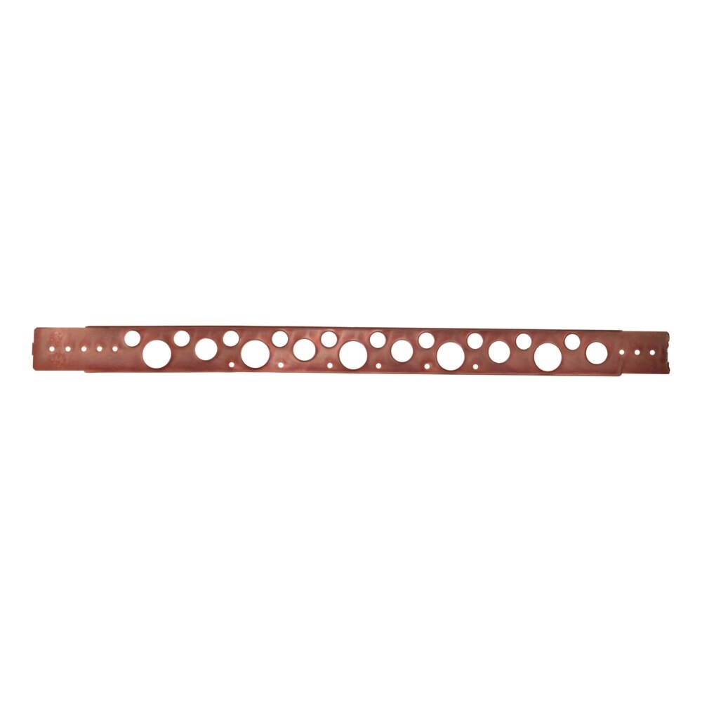 HoldRite 108-26 26 in. Copper-Bonded Flat Bracket with Extruded Holes for Copper Pipe - 2