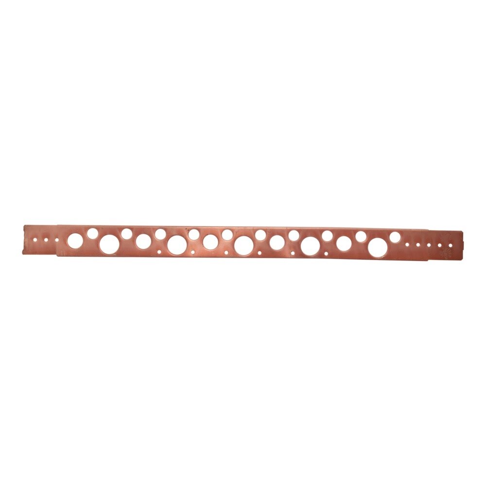 HoldRite 108-26 26 in. Copper-Bonded Flat Bracket with Extruded Holes for Copper Pipe - 3