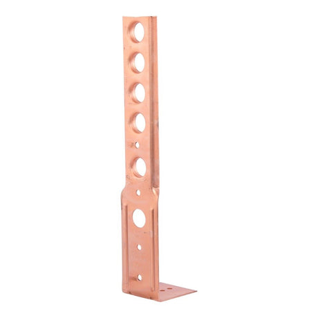 HoldRite 109-A-9 9-1/2 in Copper Bonded 90 Degree L Bracket for 1/2 in CTS Toilet Supply