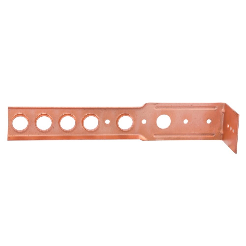 HoldRite 109-A-9 9-1/2 in Copper Bonded 90 Degree L Bracket for 1/2 in CTS Toilet Supply - 2