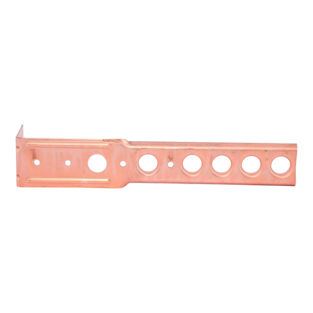HoldRite 109-A-9 9-1/2 in Copper Bonded 90 Degree L Bracket for 1/2 in CTS Toilet Supply - 3