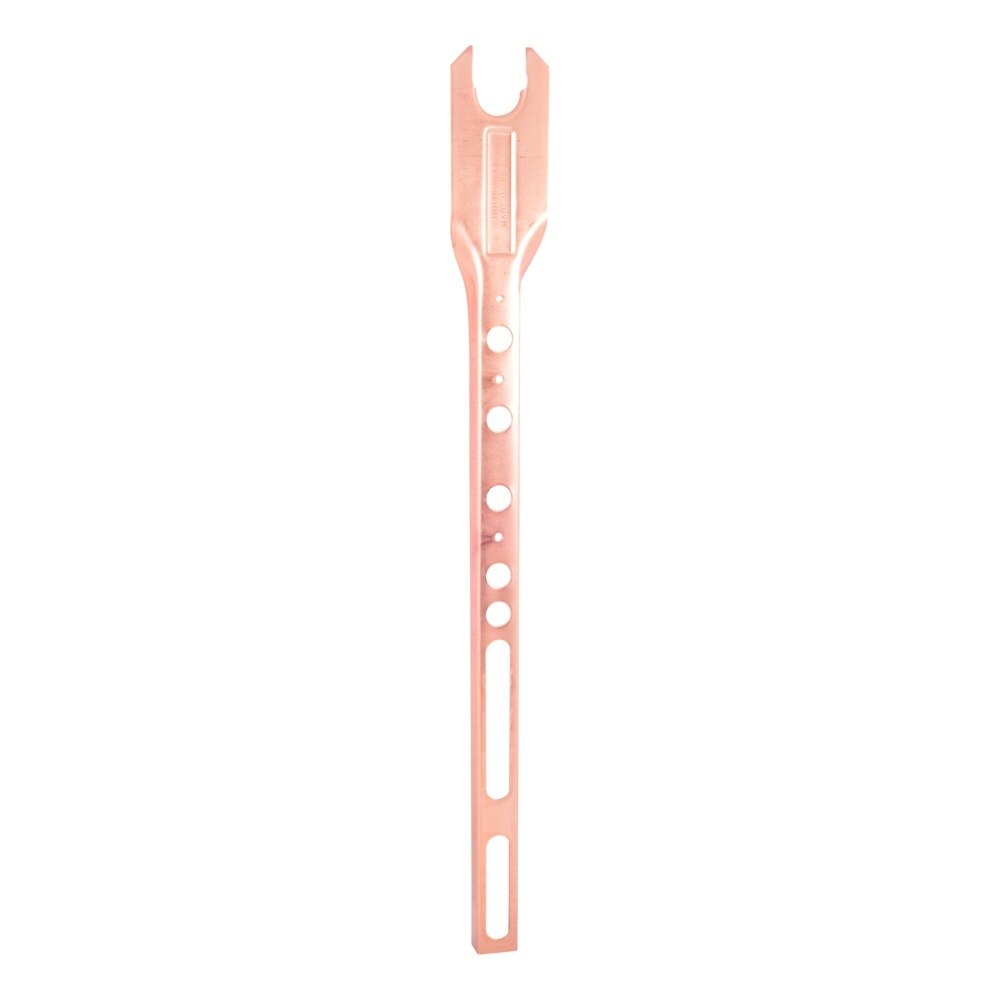 HoldRite 114-CR 23.25 in. Copper-Bonded Carrier Bracket with 1-1/8 in. Top Notch for 1 in. Flush Valves