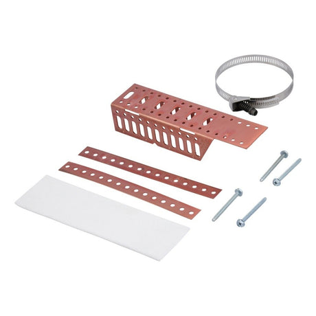 HoldRite 115-C Copper-Bonded Steel Pipe Support Bracket Kit for 1/2 in. to 2 in. Pipe with 4 in. Stainless Steel Band
