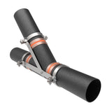 HoldRite 117-10W-G 10 in. Galvanized No-Hub Wye Fitting Restraint for DWV Cast Iron Pipe - 2