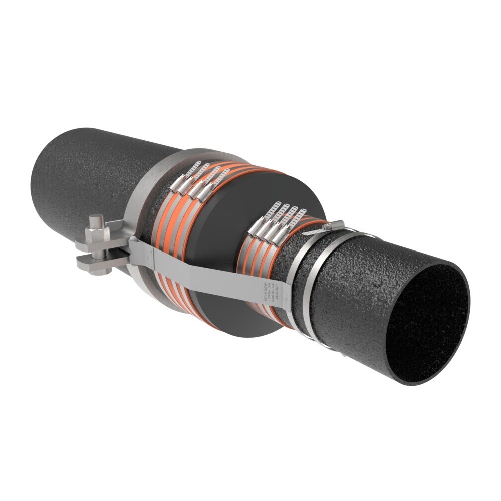 HoldRite 117-10x4R-G 10 in x 4 in Galvanized Short Reducer No Hub Fitting Restraint - 2