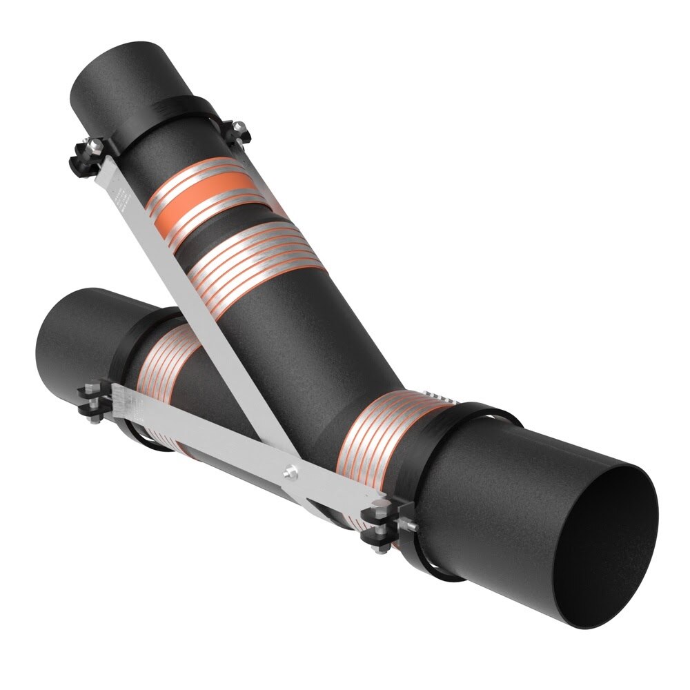 HoldRite 117-15x10WR 15 in x 10 in No Hub Wye Restraint with Reducer for Cast Iron DWV Pipe - 2