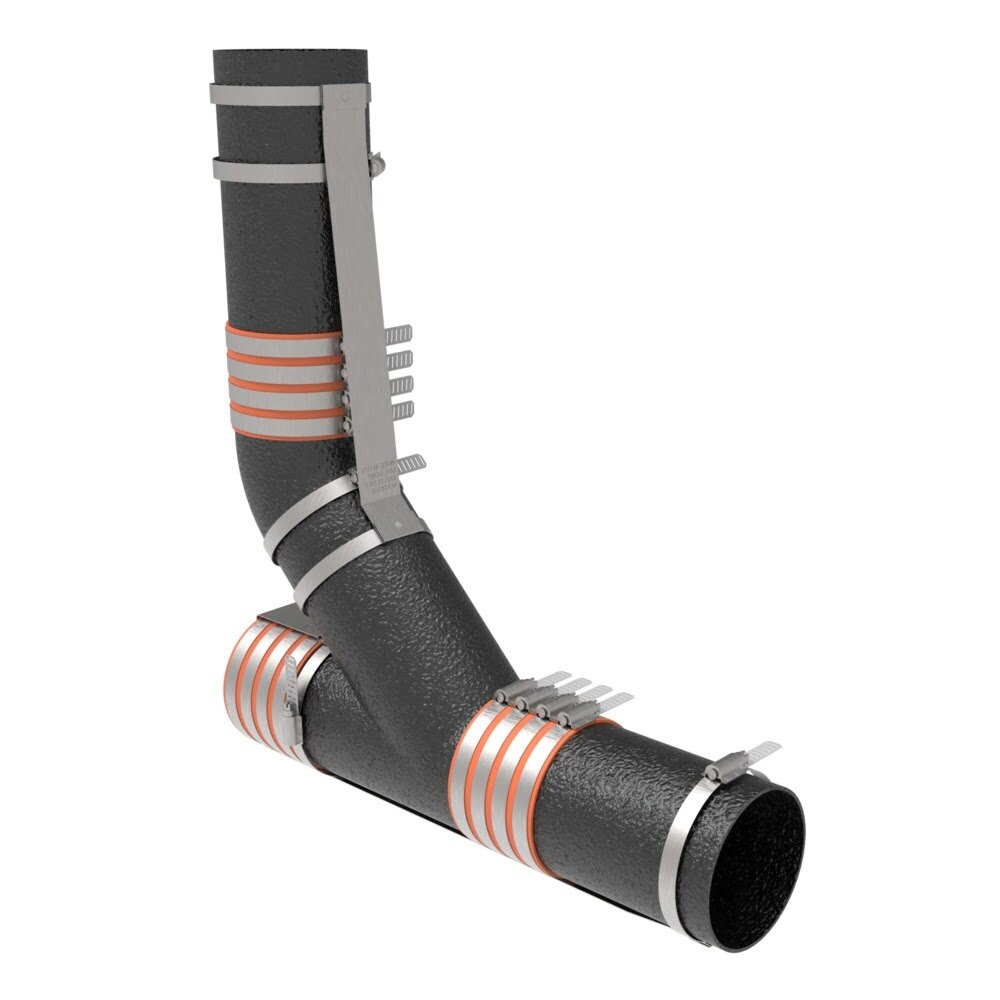 HoldRite 117-5x4CE 5 in x 4 in No Hub Combo or Wye End of Line Position Restraint - 2
