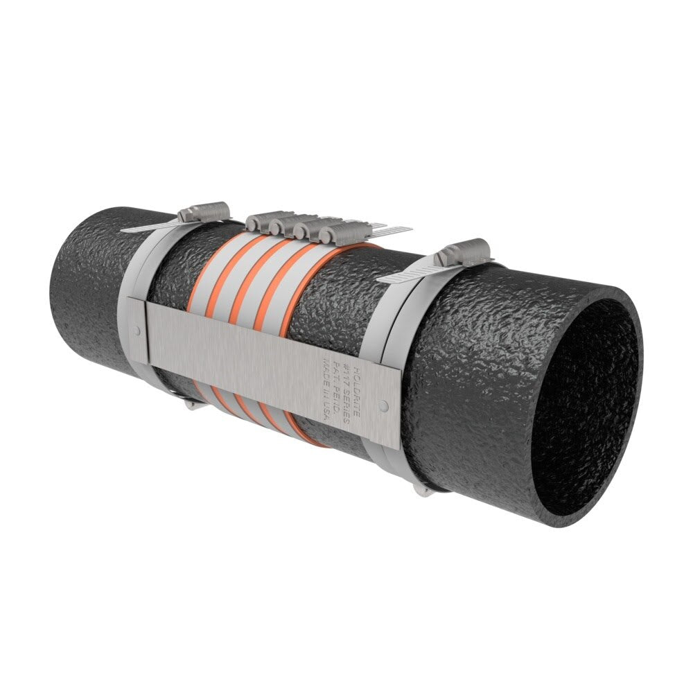 HoldRite 117-6S 6 in No-Hub Coupling Restraint with Straps and Band Clamps - 2