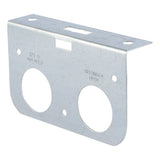 HoldRite 121-D 5.1 in. x 3 in. x 1.25 in. Galvanized Steel Dual Pipe Bracket