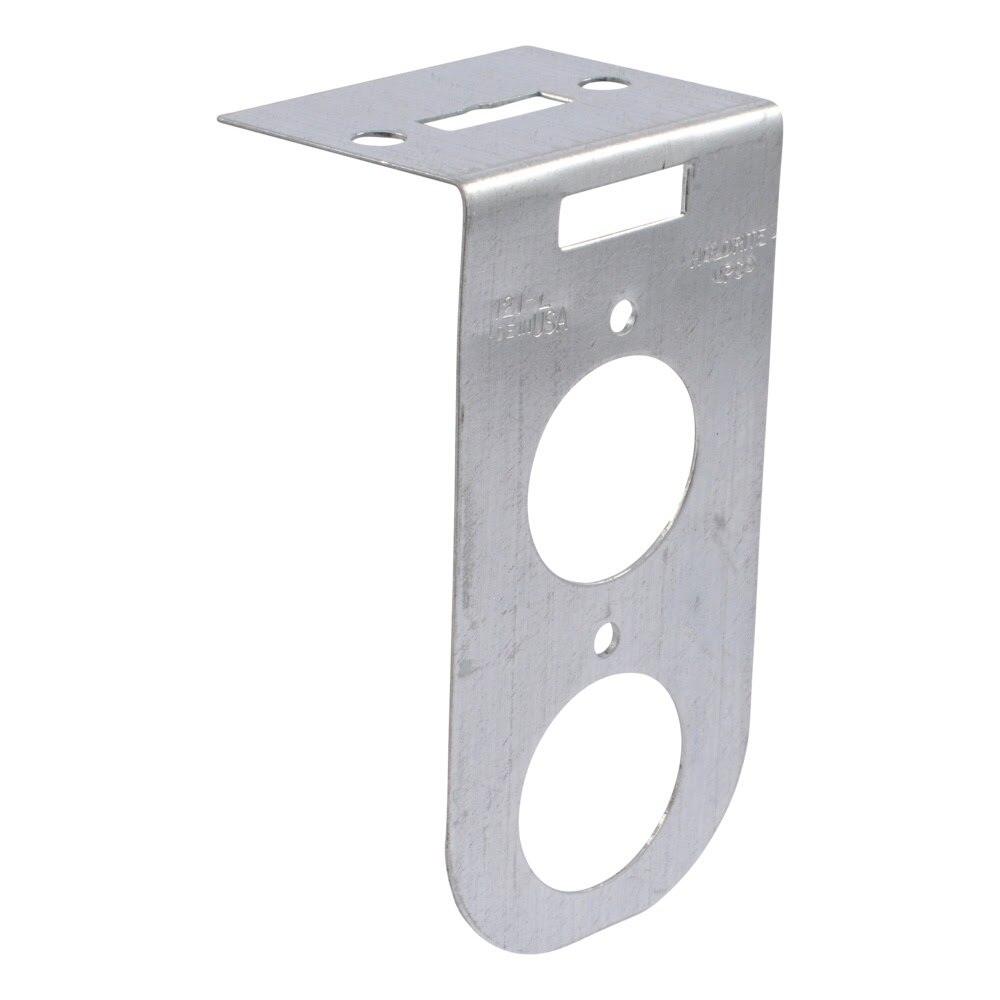 HoldRite 121-L 2-1/2 in. x 5 in. Galvanized Steel 2-Line Pipe Support Bracket