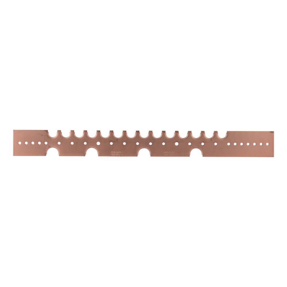 HoldRite 140 20 in. Copper-Bonded Notched Flat Bracket for 1/2 in. and 3/4 in. Pipe - 2