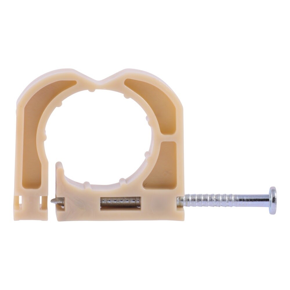 HoldRite 182 3/4 in. Plastic Full S-Nail Clamp with Nail for Copper PEX and CPVC - 2