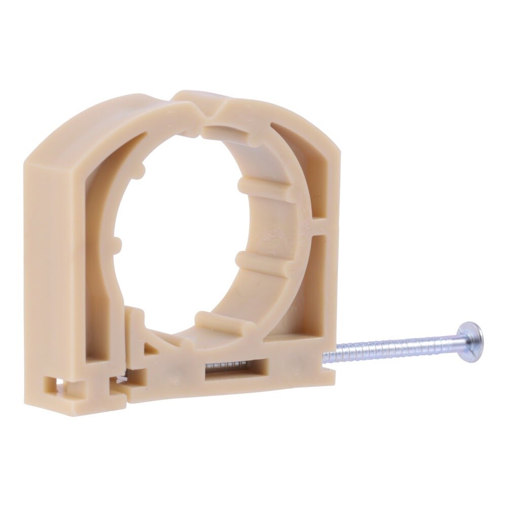 HoldRite 183 1 in. Plastic Full S-Nail Clamp with Nail for Copper PEX and CPVC Tubing