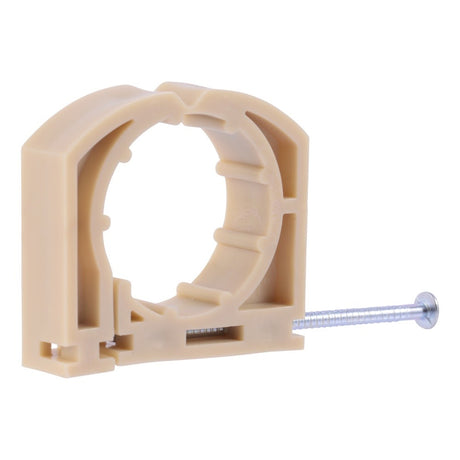 HoldRite 183 1 in. Plastic Full S-Nail Clamp with Nail for Copper PEX and CPVC Tubing