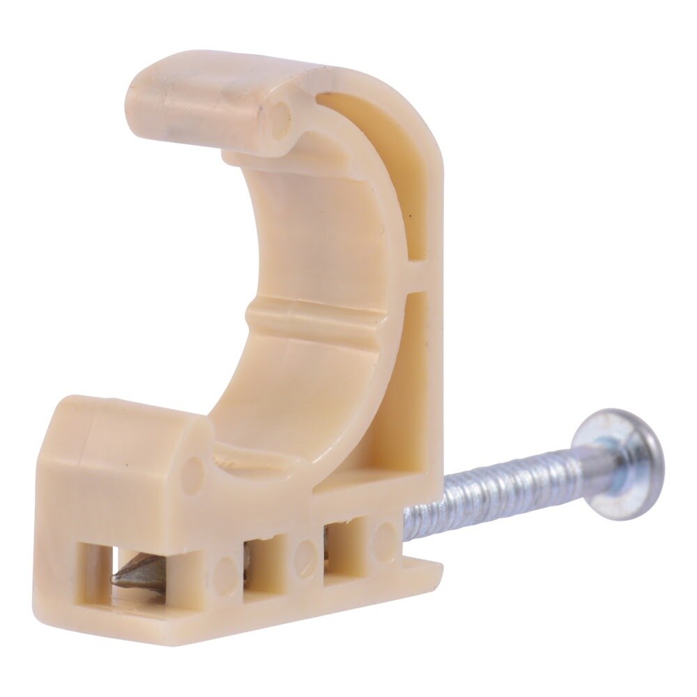 HoldRite 191 1/2 in. Plastic S-Nail Half Clamp with Nail for Pipe Support