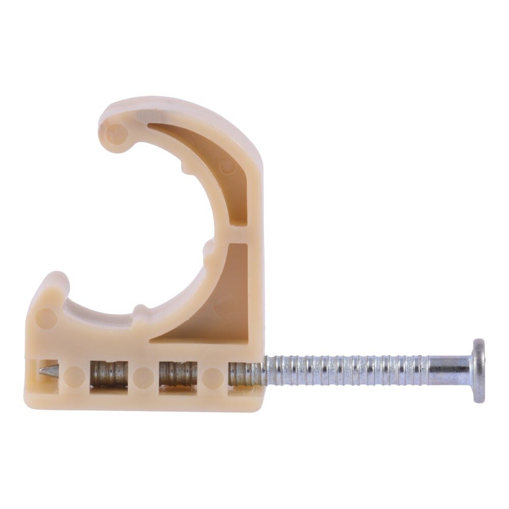 HoldRite 191 1/2 in. Plastic S-Nail Half Clamp with Nail for Pipe Support - 2