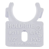 HoldRite 211 1/2 in. Fire Retardant PVC Half Moon Snap Clamp for Copper PEX and CPVC Pipe - 3