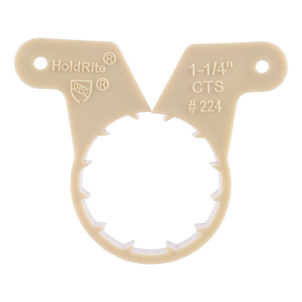 HoldRite 224 1-1/4 in. CTS Plastic Suspension Pipe Clamp for Copper PEX and CPVC - 2