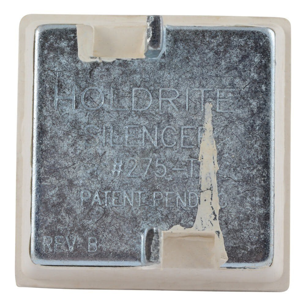 HoldRite 275-T 2 in x 2 in x 0.75 in Acoustical Neoprene Riser Pad with Steel Plate and Tabs - 3