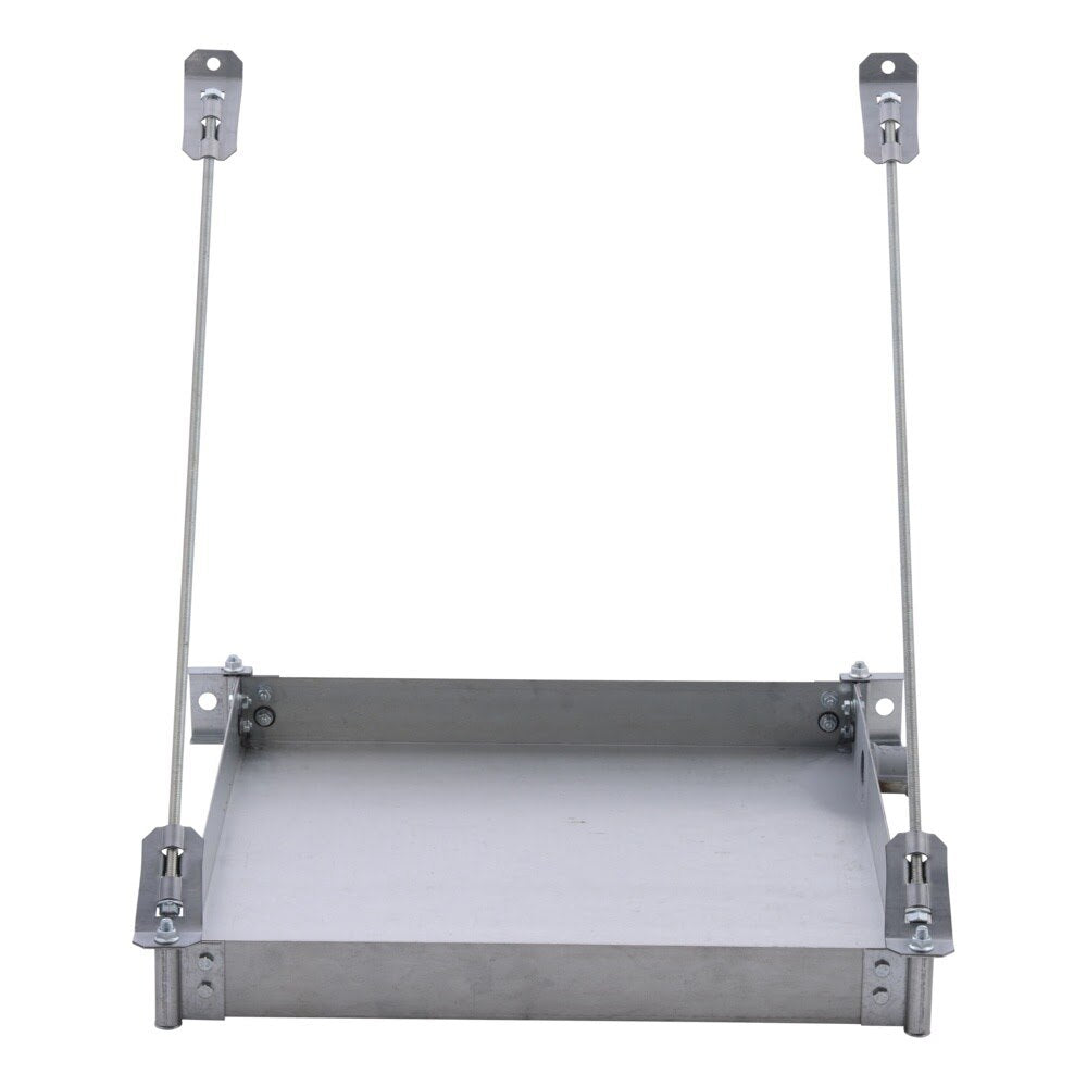 HoldRite 30-SWHP-WM 24 in Wall Mounted Water Heater Platform Drain Pan with Metal Drain Fitting - 2