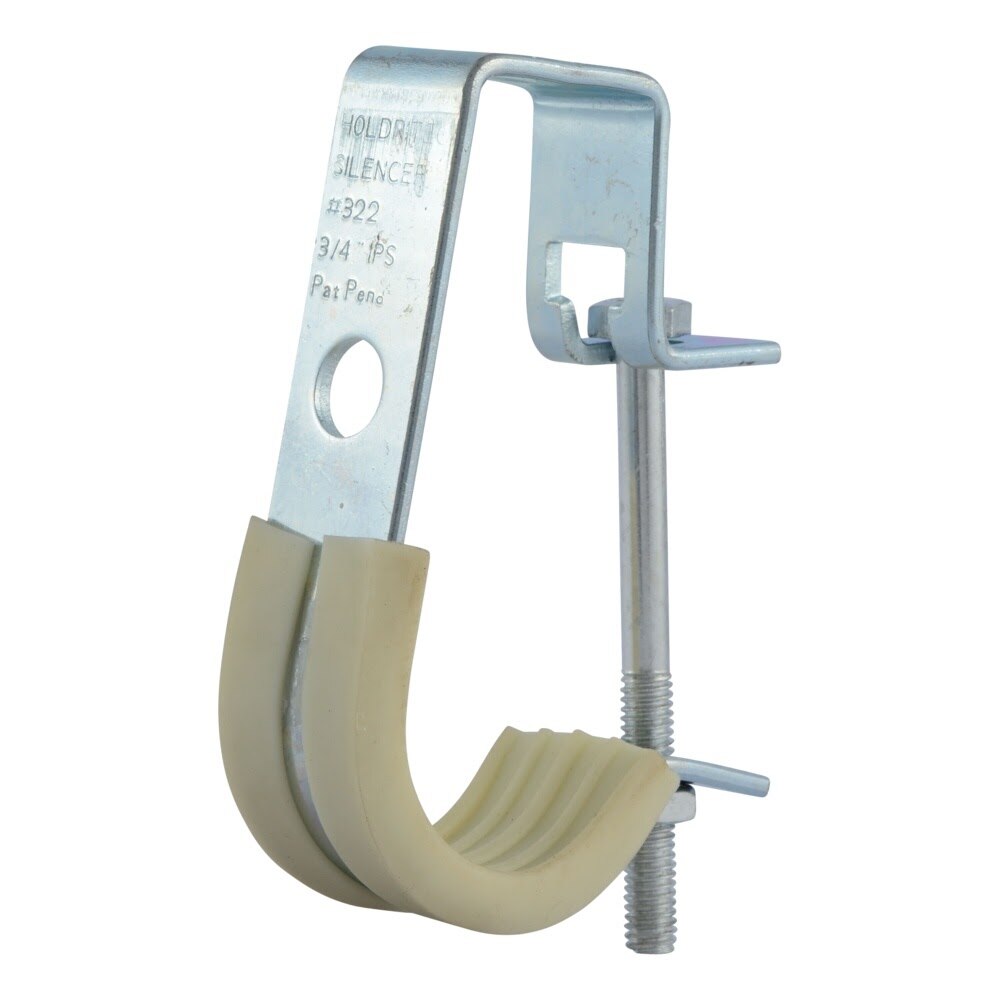 HoldRite 321 Acoustic J-Hanger 1/2 in IPS 3/4 in CTS Pipe Support with Noise Isolation