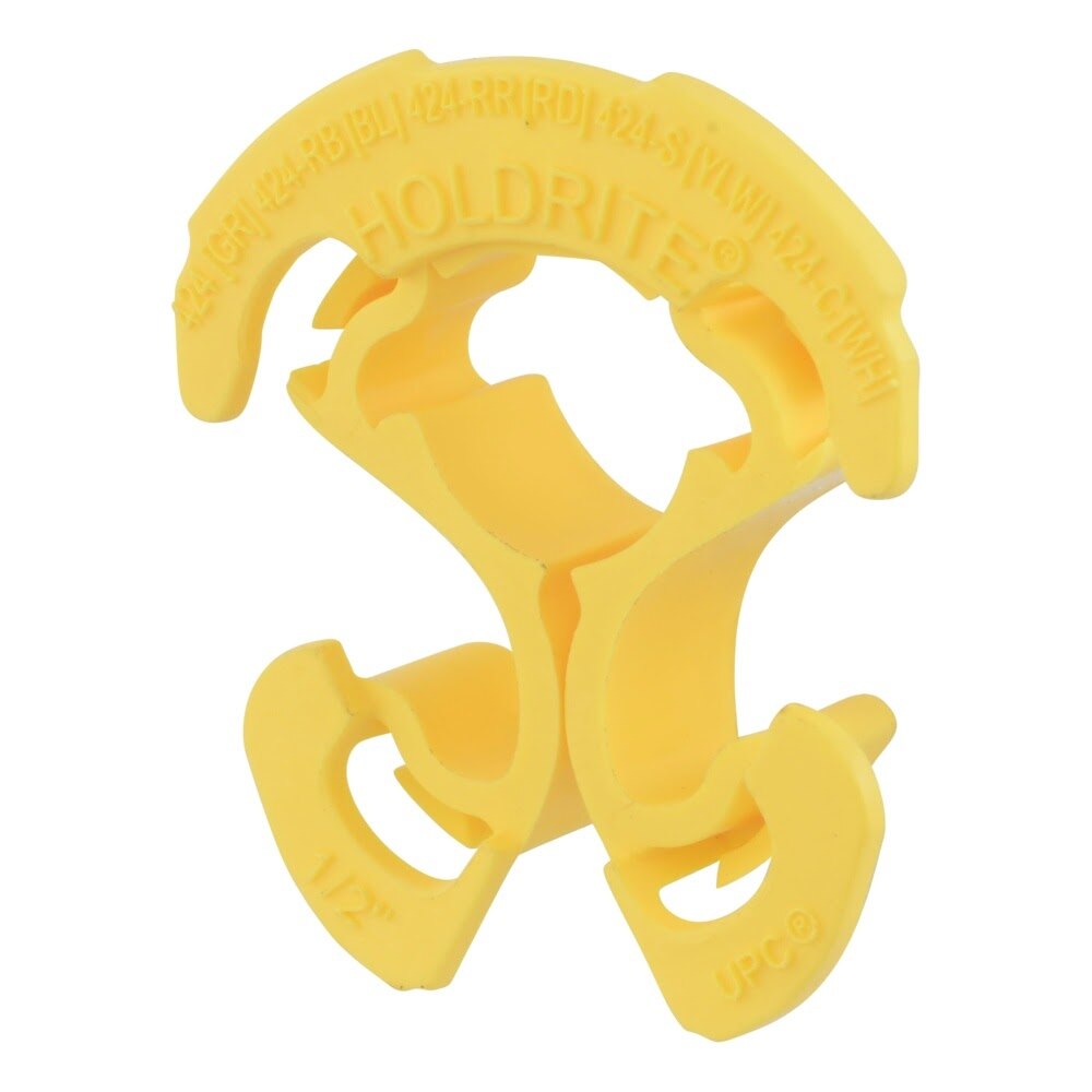 HoldRite 424-S 1/2 in. Yellow Kynar Plenum Rated Tube Isolator Insert for Metal Studs