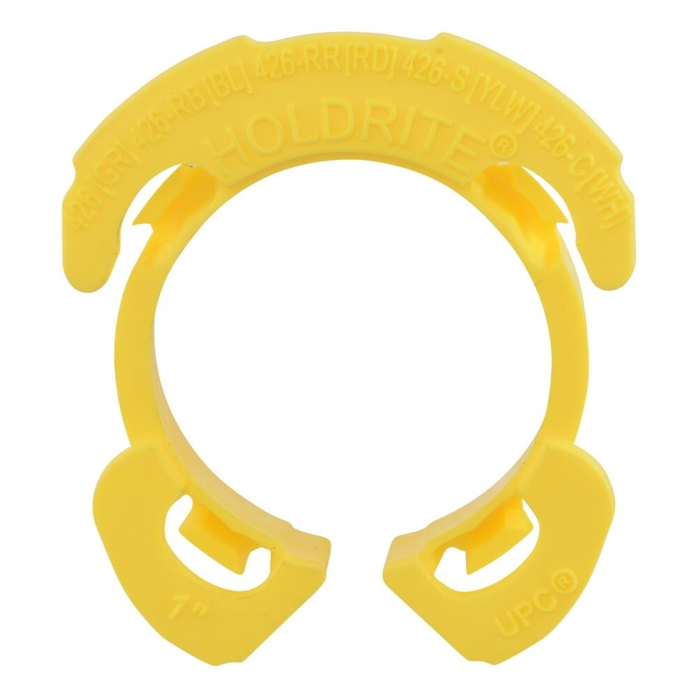 HoldRite 426-S 1 in. Yellow Kynar Plenum Rated Tube Isolator Insert for Metal Studs - 2