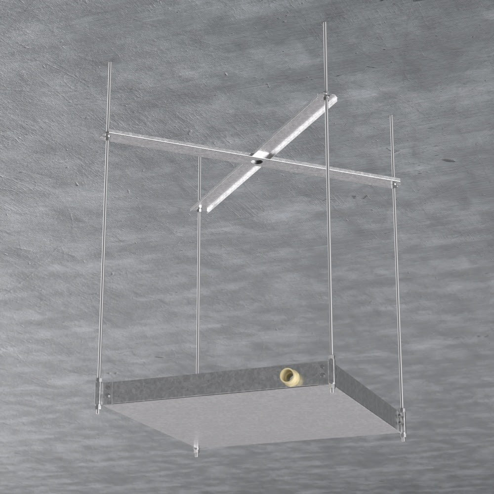 HoldRite 50-SWHP-C 26.5 in Diameter Ceiling Mounted Water Heater Platform with CPVC Drain Connection - 2