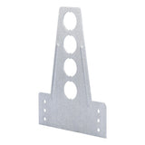HoldRite 609-N-6 18 Gauge Galvanized Steel Bracket with 1 in. Holes on 2 in. Centers