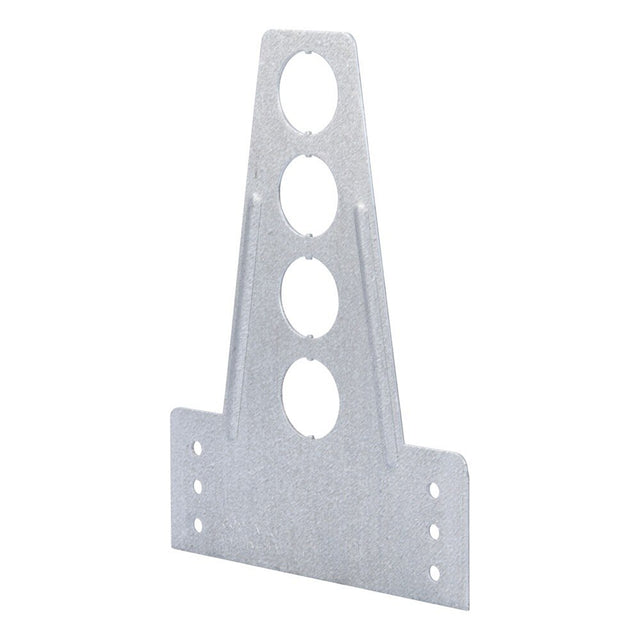 HoldRite 609-N-6 18 Gauge Galvanized Steel Bracket with 1 in. Holes on 2 in. Centers