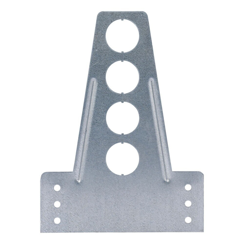 HoldRite 609-N-6 18 Gauge Galvanized Steel Bracket with 1 in. Holes on 2 in. Centers - 2